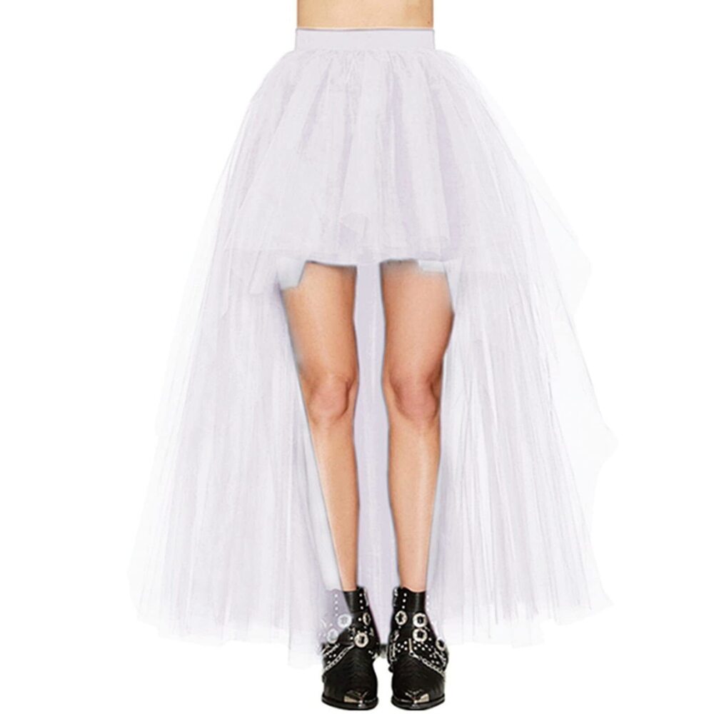 8224 2023 Halloween Tutu Skirt High Low Long Tulle Skirt Long Ballet Dance